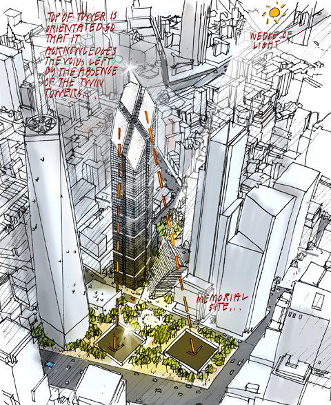 2 World Trade Center Drawing