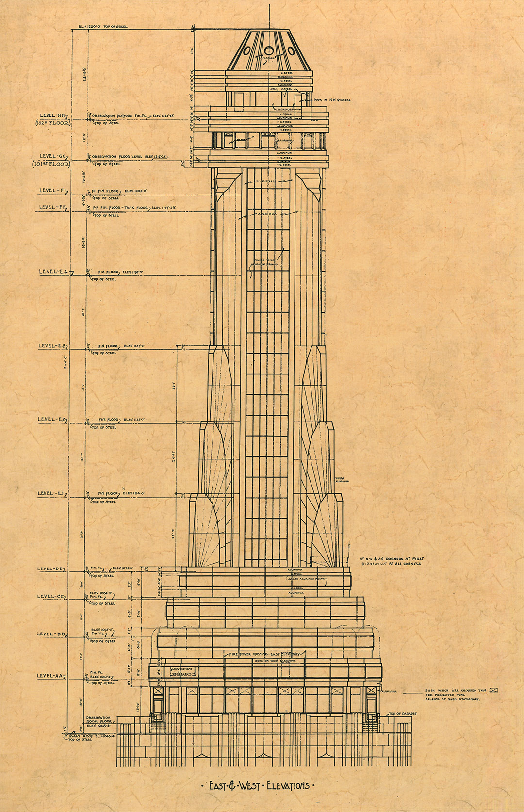 Empire State Building Top View Drawing