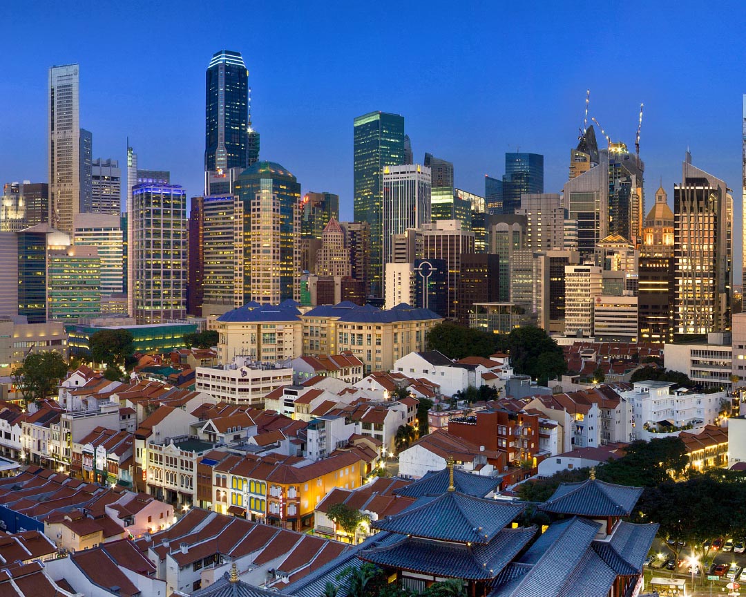 Singapore, Skyline, shophouses, CBD, downtown, downtown, skyscraper
