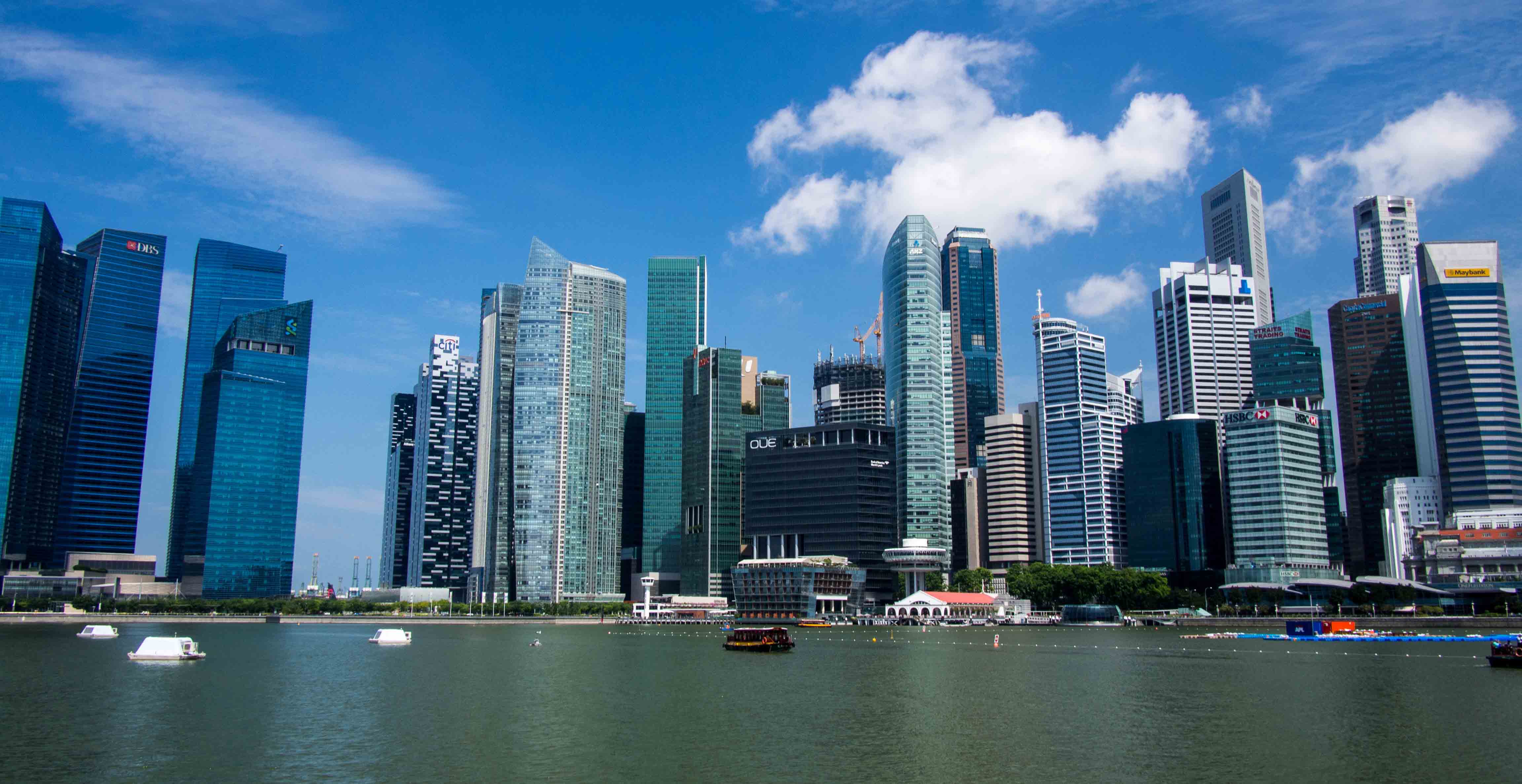 Singapore, Singapore Skyline, CBD, Marina Bay, United Overseas, Bank Plaza One, Ocean Financial Centre, Skyline